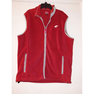 Mens Tuskwear Fleece Zip Up Sleeveless Vest Alabama Crimson Tide Medium EUC